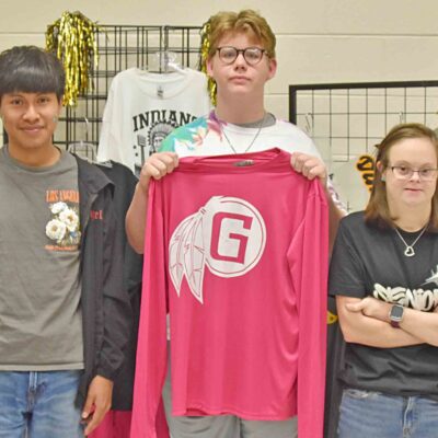 Coaches sport custom “Pink Out” shirts made by Indian Enterprise